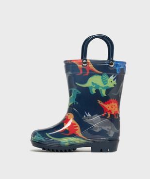 Bottes de pluie à anses et motifs dinosaures bébé vue3 - LITTLE LOVE - GEMO
