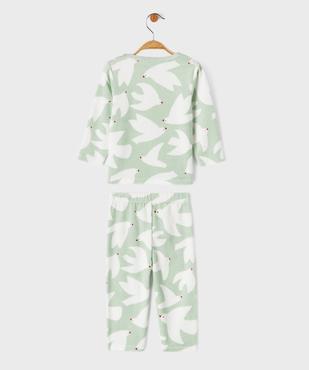Pyjama en velours 2 pièces avec motifs oiseaux bébé fille vue4 - GEMO 4G BEBE - GEMO
