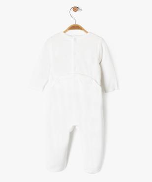 Pyjama en velours bébé avec message sur le buste vue4 - GEMO(BB COUCHE) - GEMO