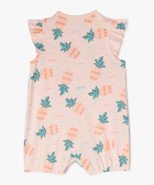 Combishort en coton avec volants sur les épaules bébé fille (lot de 2) vue3 - GEMO(BB COUCHE) - GEMO