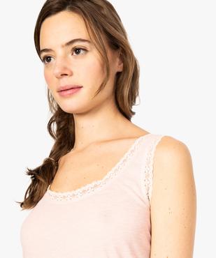 Débardeur femme avec finitions dentelle vue2 - GEMO(HOMWR FEM) - GEMO