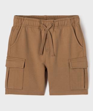 Bermuda en maille coupe cargo garçon vue2 - GEMO (ENFANT) - GEMO