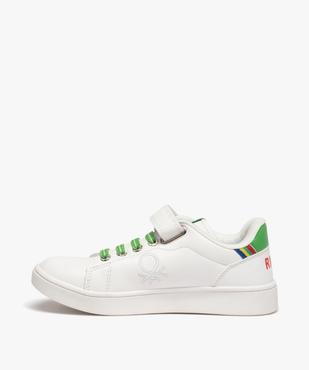 Baskets garçon colorées à lacets et scratch - Benetton vue3 - BENETTON - GEMO