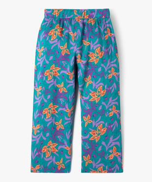 Pantalon large et fluide à motifs fille vue4 - GEMO (ENFANT) - GEMO