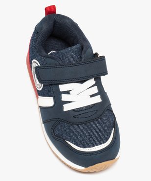 Baskets garçon multi-matières à lacets et scratch vue5 - GEMO (ENFANT) - GEMO