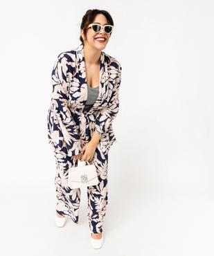 Pantalon viscose large fleuri femme grande taille vue6 - GEMO (G TAILLE) - GEMO