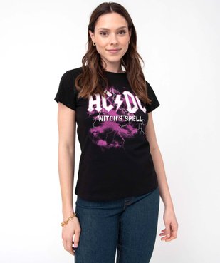 Tee-shirt femme à manches courtes imprimé - AC/DC vue1 - ACDC - GEMO