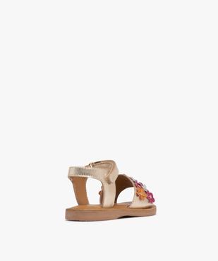 Sandales en cuir brillant à bride fantaisie fille vue4 - TANEO GEMO FOR GOOD - GEMO