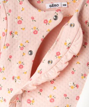 Ensemble 3 pièces spécial nuit bébé fille vue4 - GEMO(BB COUCHE) - GEMO