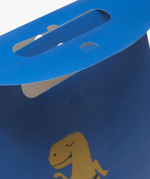 Sac cadeau de naissance à rabat avec poignée intégrée motif dinosaures vue2 - GEMO (ACCESS) - GEMO