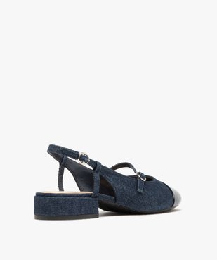 Escarpins sling-back avec bout verni femme vue5 - FOLLOW ME - GEMO