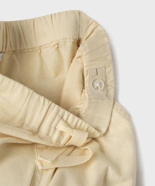 Pantalon chino en coton et lin avec taille ajustable garçon vue6 - GEMO (ENFANT) - GEMO