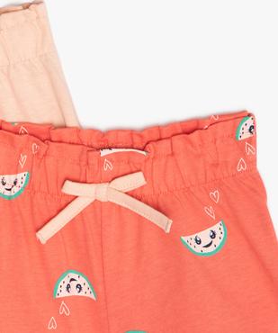Short bébé fille en jersey de coton (lot de 2) vue2 - GEMO(BEBE DEBT) - GEMO