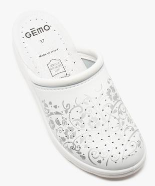 Sabots confort femme à dessus perforé et imprimé vue5 - GEMO (CONFORT) - GEMO