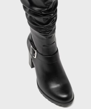 Bottes plissées à talon haut et semelle crantée femme vue5 - VALENTINA BALDA - GEMO