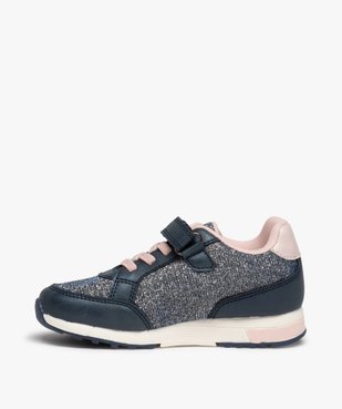 Baskets fille style retro running en mesh brillant vue3 - GEMO (ENFANT) - GEMO