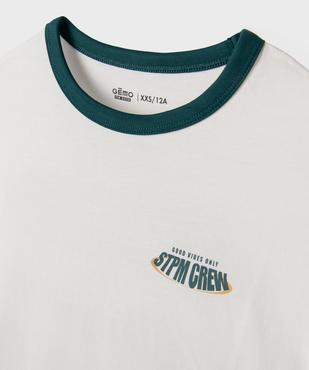 Tee-shirt manches courtes oversize en jersey de coton garçon vue2 - GEMO 4G GARCON - GEMO