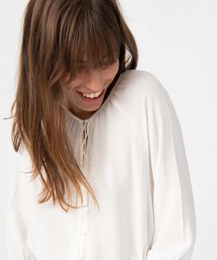 Blouse femme bohème à manches 3/4 vue2 - GEMO(FEMME PAP) - GEMO