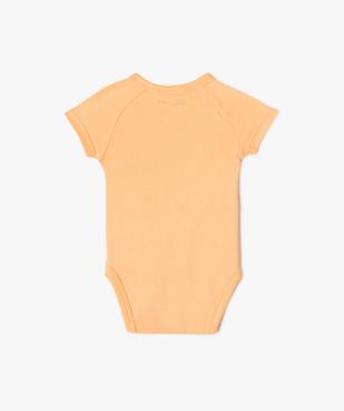 Body manches courtes fermeture croisée bébé fille (lot de 3) vue4 - GEMO 4G BEBE - GEMO