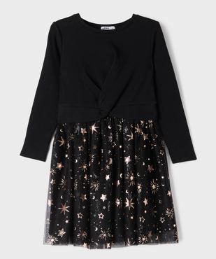 Robe avec jupe en tulle à motifs étoiles fille vue1 - GEMO (ENFANT) - GEMO