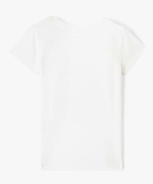 Tee-shirt fille à manches courtes à motif pailleté vue3 - GEMO (ENFANT) - GEMO