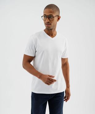 Tee-shirt à manches courtes et col V homme vue8 - GEMO 4G HOMME - GEMO