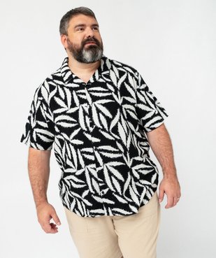 Chemise manches courtes et col cubain en coton imprimé homme vue7 - GEMO (HOMME) - GEMO