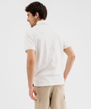 Polo manches courtes à bandes colorées homme vue3 - GEMO (HOMME) - GEMO