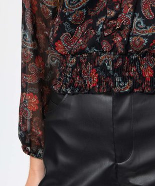 Blouse femme en voile à motif cachemire vue2 - GEMO(FEMME PAP) - GEMO