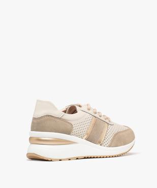 Baskets en cuir à talon compensé femme - Alma Planète vue5 - ALMA PLANETE - GEMO