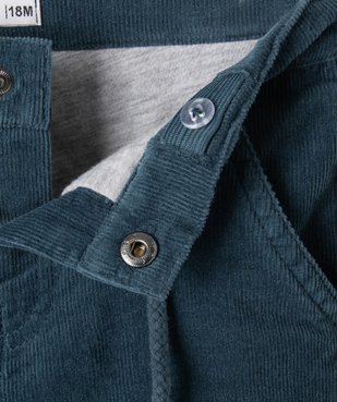 Pantalon bébé garçon en velours doublé jersey vue2 - GEMO(BEBE DEBT) - GEMO