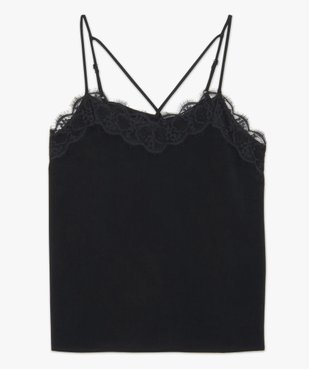 Blouse femme à fines bretelles et empiècements dentelle vue4 - GEMO(FEMME PAP) - GEMO