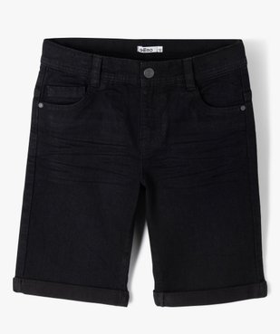 Bermuda en jean coupe regular à revers garçon vue1 - GEMO (JUNIOR) - GEMO