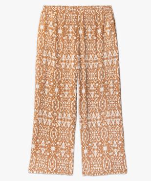 Pantalon femme grande taille imprimé coupe large vue4 - GEMO (G TAILLE) - GEMO