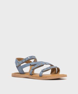 Sandales en cuir multibrides cloutées et perforées fille - Lovely Wings vue2 - LOVELY WINGS GEMO FOR GOOD - GEMO