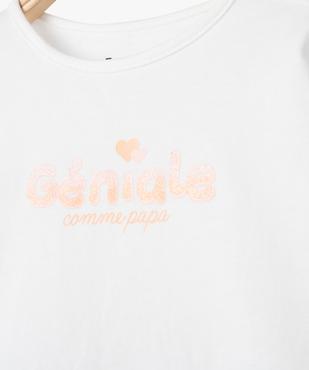 Tee-shirt à manches longues à message bébé fille vue2 - PREMIER PRIX BY GEMO - GEMO