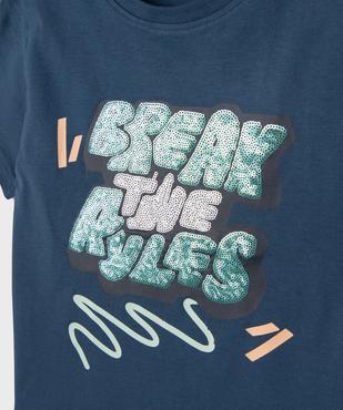 Tee-shirt manches courtes avec motif en sequins garçon vue2 - GEMO (ENFANT) - GEMO