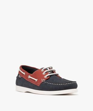 Chaussures bateau bicolore - Tanéo vue3 - TANEO - GEMO