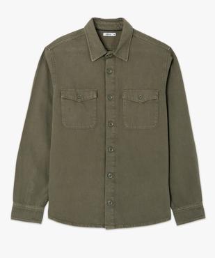 Chemise homme unie en toile denim vue4 - GEMO (HOMME) - GEMO