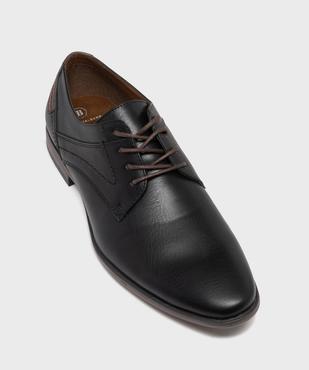 Derbies bicolores à détails texturés homme vue6 - MARIO BALDANO - GEMO