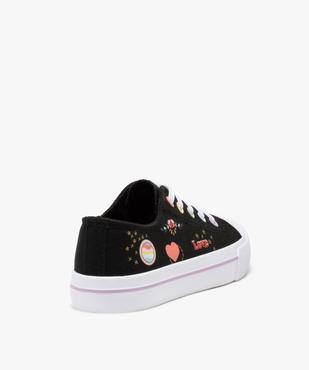 Baskets fille en toile avec graffitis et lacets élastiques vue4 - GEMO (ENFANT) - GEMO