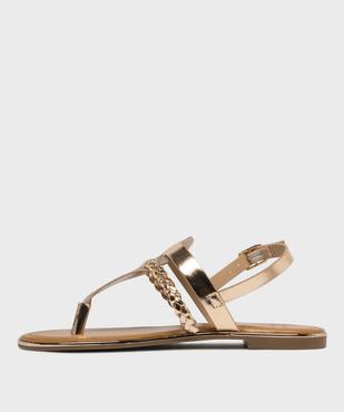 Sandales métallisées à entredoigt femme - Valentina Baldano vue3 - VALENTINA BALDA - GEMO