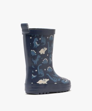 Bottes de pluie garçon fourrées en caoutchouc motif dinosaure vue4 - BUGGY - GEMO