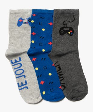 Chaussettes garçon à motifs jeux vidéo (lot de 3) vue1 - GEMO (ENFANT) - GEMO