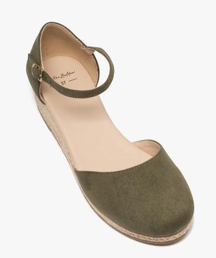 Chaussures en suédine à talon compensé en corde femme vue5 - VALENTINA BALDA - GEMO