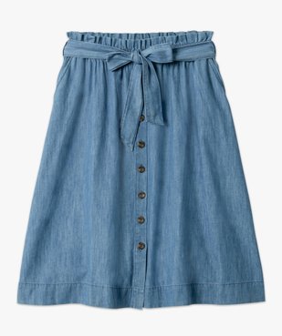 Jupe femme grande taille en chambray fermeture boutons vue4 - GEMO (G TAILLE) - GEMO
