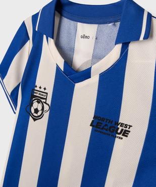 Tee-shirt manches courtes en maille style maillot de foot garçon vue2 - GEMO (ENFANT) - GEMO