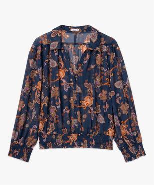 Blouse femme à motifs et rayures scintillantes vue4 - GEMO 4G FEMME - GEMO