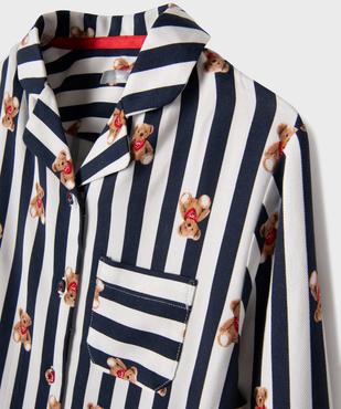 Pyjama fluide boutonné fille - LuluCastagnette vue2 - LULUCASTAGNETTE - GEMO