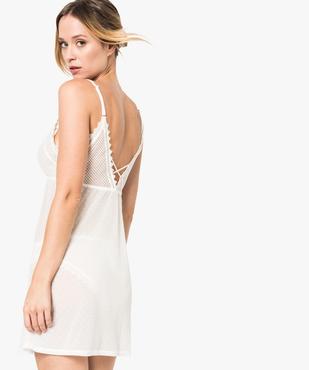 Nuisette en voile motifs plumetis vue3 - GEMO(HOMWR FEM) - GEMO